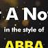 ABBA Just A Notion Karaoke Version From Zoom Karaoke