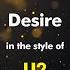 U2 Desire Karaoke Version From Zoom Karaoke