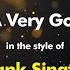 Frank Sinatra It Was A Very Good Year Karaoke Version From Zoom Karaoke