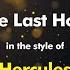 Hercules One Last Hope Karaoke Version From Zoom Karaoke