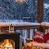 Christmas Porch Ambience Relaxing Christmas Piano Music With Snowfall Crackling Fireplace