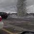 Small Tornado On A Parking Lot