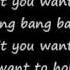 SohoDolls Bang Bang Lyrics