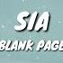 Sia Blank Page Lyrics