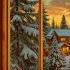 Cozy Christmas Ambience With Fireplace Snowy Views Relaxing Holiday Vibes In 4K