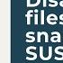 How To Disable Filesystem Snapshots In SUSE