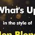 4 Non Blondes What S Up Karaoke Version From Zoom Karaoke