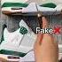 Real Vs Fake Pine Green Jordan 4 Sneakerhead Sneakers Viral