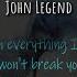 1 Hour With Lyrics John Legend Conversations In The Dark