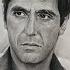 Charcoal Portrait Of Al Pacino As Tony Montana In Scarface