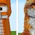 Minecraft FOX STATUE HOUSE BUILD CHALLENGE NOOB Vs PRO Vs HACKER Vs GOD Animation