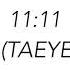 태연 TAEYEON 11 11 Lyrics 가사