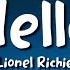 Lionel Richie Hello Lyrics