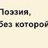 Как вырастить читателя Лекция Поэзия без которой нам не жить