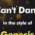 Genesis I Can T Dance Karaoke Version From Zoom Karaoke