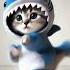 Shark Cat Dancing Cat Dancingpet Dancingcat Catdancer Petdance Catlover