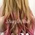 Womens Wig In Human Virgin Hair With Omber Color Pink Blond Color