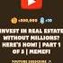 Invest In Real Estate Without Millions Here S How Part 1 Of 5 MemeFi Youtube Video Code