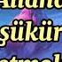 Allaha şükür Etmək