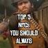 5 Npc You Should Always Kill Rdr2 Shorts