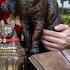 A Street Cat Named Bob Memorial Statue In London