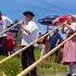 Alphorn Bläser Auf Der RIGI Königin Der Berge