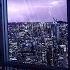 Heavy Rain On Window 10 Hours Distant Thunder And Lightning Evening New York City