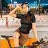 ANYA GERALDINE POSE ON THE BIKE VIRAL