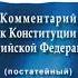 Комментарий к Конституции Российской Федерации постатейный 2021