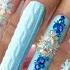 XL BLUE WINTER SNOWFLAKE GLITTER ENCAPSULATED GEL X NAIL TUTORIAL EASY GLITTER ENCAPSULATION HACK