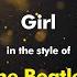 The Beatles Girl Karaoke Version From Zoom Karaoke