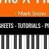 The X Files Main Theme Mark Snow Sheet Music Piano Solo Piano Cover Tutorial