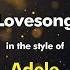 Adele Lovesong Karaoke Version From Zoom Karaoke