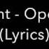 Gallant Open Up Lyrics