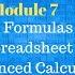 TLE VI ICT And Entrepreneurship Module 7 Functions Formulas In An Electronic Spreadsheet Tool