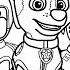 PAW PATROL 2 Coloring Pages Colouring Pages For Kids With Colored Markers