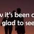 Vedo Glad To See You Lyrics