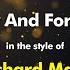 Richard Marx Now And Forever Karaoke Version From Zoom Karaoke