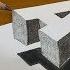 Very Easy How To Drawing 3D Floating Letter A 2 Anamorphic Illusion 3D Trick Art On Paper