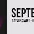 Taylor Swift September Recorded At The Tracking Room Nashville