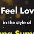 Donna Summer I Feel Love Karaoke Version From Zoom Karaoke