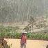 Walking In Heavy Rain And Thunderstorms In Mountain Village Life Horrible Storm And Thunder Sounds