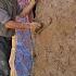 Iran Nomadic Life Jahangir Finished The Front Walls Of The Shelter With Mud And Straw