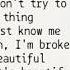 Kelly Clarkson Broken Beautiful Lyrics