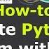 How To Execute Python 3 Program With Atom Editor