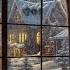 Cozy Christmas Window Ambience Blizzard Winds Falling Snow And Flickering Candle