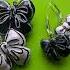 REVERSIBLE Bow Earrings Black And White 2 D Graphic Cartoon Style