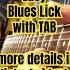 Beginner Blues Lick In G With Tab In Linked Video Guitar Tabs Blues Lick Beginner