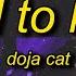 Doja Cat Need To Know Lyrics You Re Exciting Doja Cat