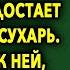 Он увидел в окно как старушка достает из бака сухарь поспешив к ней он побелел